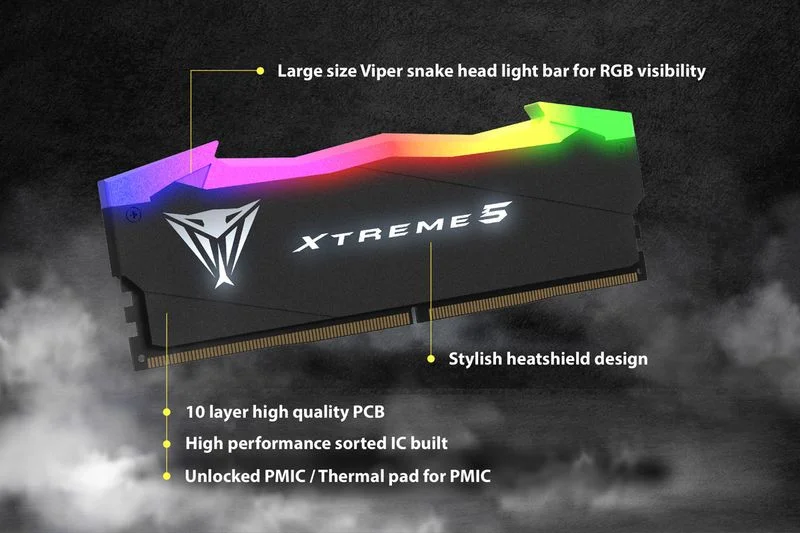 Patriot Viper Xtreme5 32GB (2x16GB) DDR5 6000MHz CL30 UDIMM Ram (Bellek)