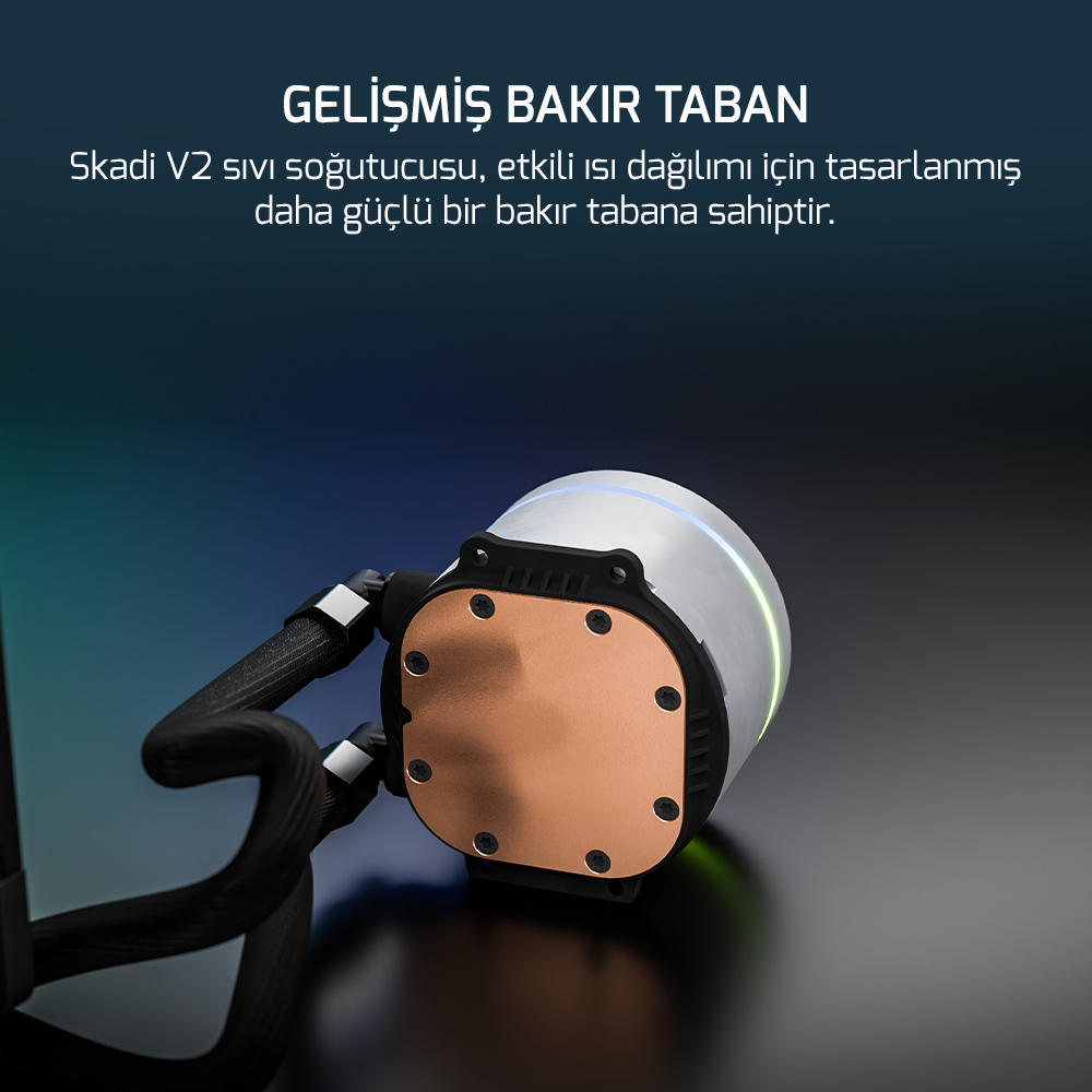 GamePower Skadi V2 120 ARGB 120mm Sıvı İşlemci Soğutucusu AM5 ve LGA1700 Uyumlu