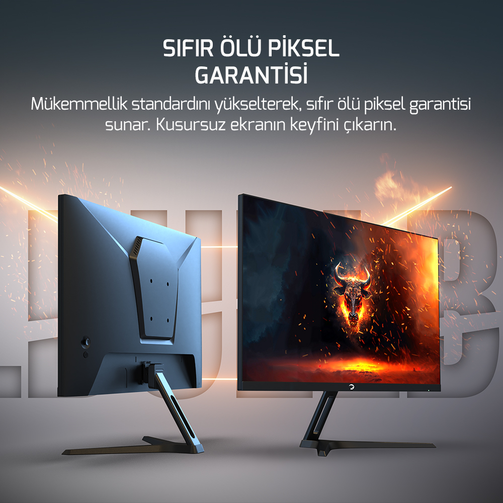 GamePower Bull T20 Flat Fast IPS 180Hz 0.5ms FHD Gaming Monitör (Sıfır Ölü Piksel Garantili)