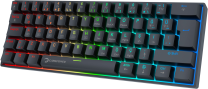 GamePower Lyra RGB 60M 62Tuş Siyah Mekanik Kablolu Blue Switch Klavye - 3 Yıl Garantili
