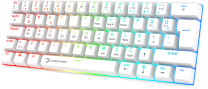 GamePower Lyra RGB 60M 62Tuş Beyaz Mekanik Kablolu Blue Switch Klavye - 3 Yıl Garantili